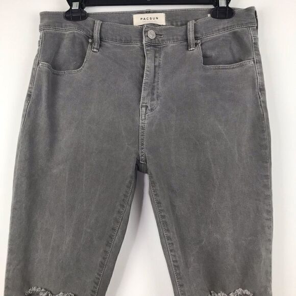 PACSUN
Gray Factory Distressed Ankle Jegging - Picture 5 of 13